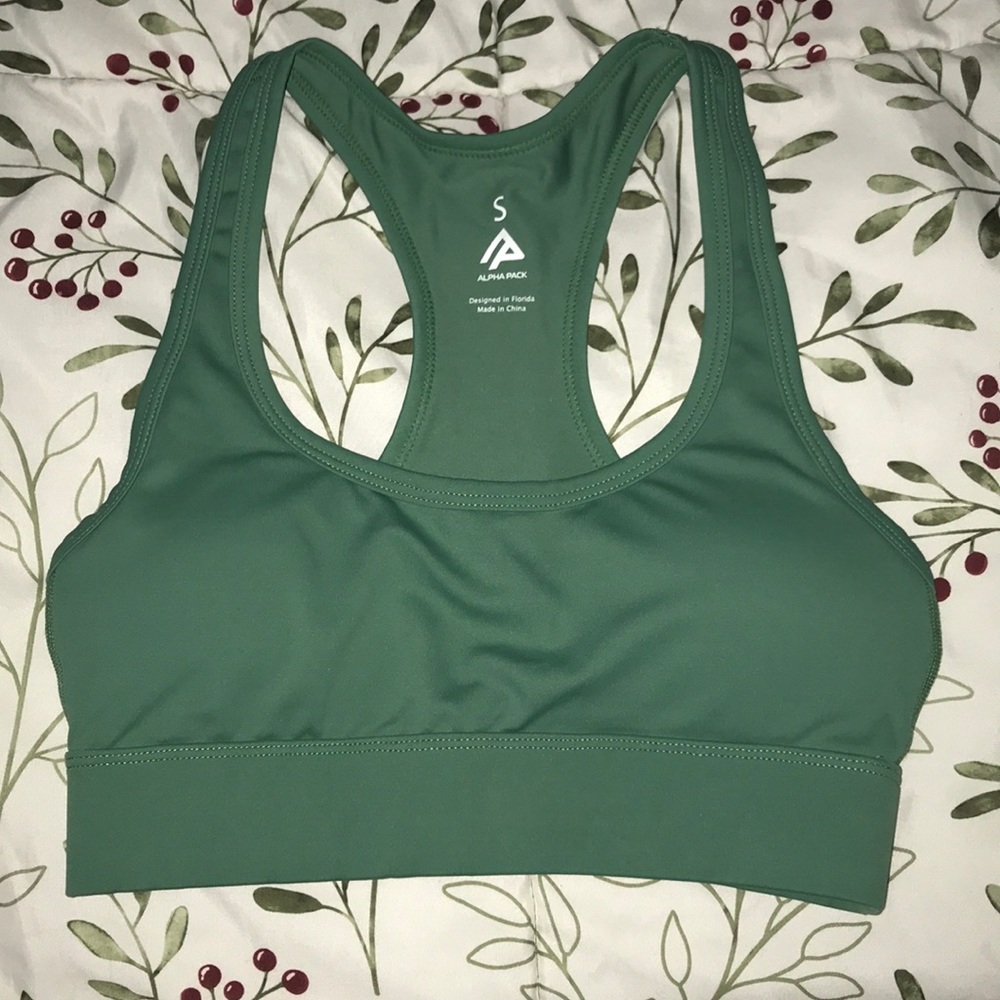 ALPHAPACK green sports bra